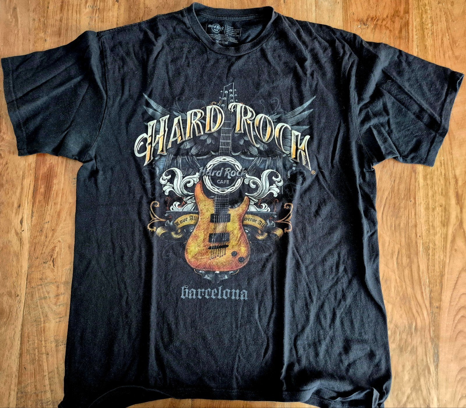 Hard Rock Cafe Barcelona XL, Ophalen of Verzenden, Gedragen, Maat 56/58 (XL), Zwart