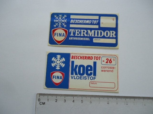 sticker oud FINA Auto dealer bmw autosport m3 petrofina auto, Verzenden, Zo goed als nieuw, Bedrijf of Vereniging