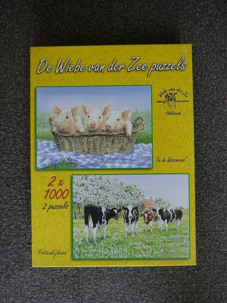 2 legpuzzels - Wiebe van der Zee - 2 x 1000 stukjes, Ophalen, 500 t/m 1500 stukjes, Zo goed als nieuw, Legpuzzel