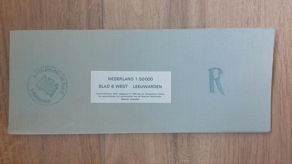 6WEST Leeuwarden Ferwerd Hallum Dokkum Stafkaart uit 1986, Boeken, Topografische Dienst Nederland, Ophalen of Verzenden, 1800 tot 2000