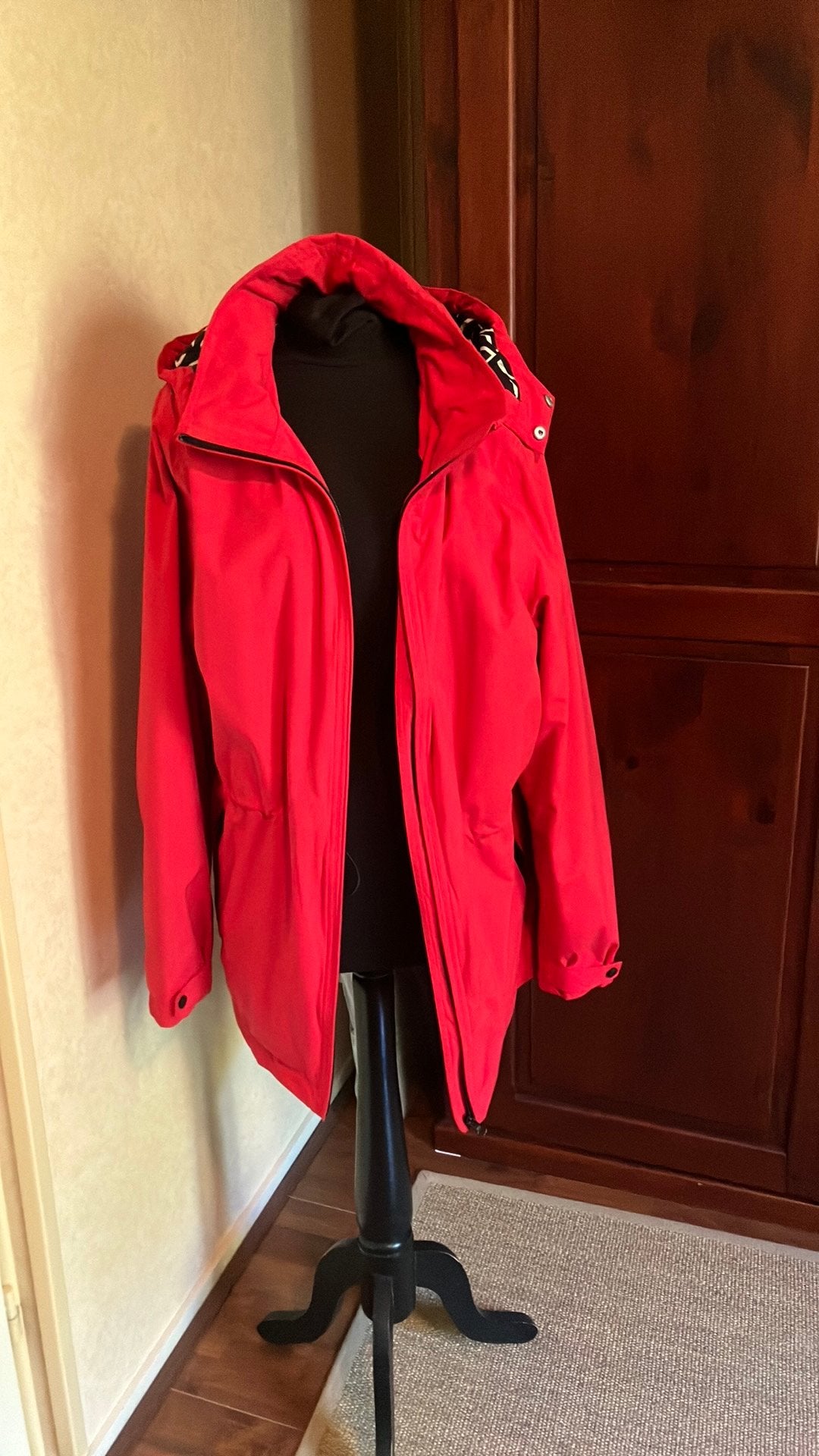 Happy rainy days xl, Kleding | Dames, Ophalen of Verzenden, Zo goed als nieuw, Maat 46/48 (XL) of groter, Rood