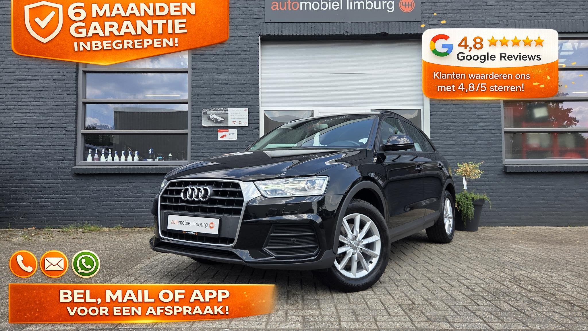 Audi Q3 1.4 TFSI CoD Pro Line | AUTOMAAT | LED/XENON | PDC V, 4 cilinders, 150 pk, Zwart, Automatische klimaatregeling