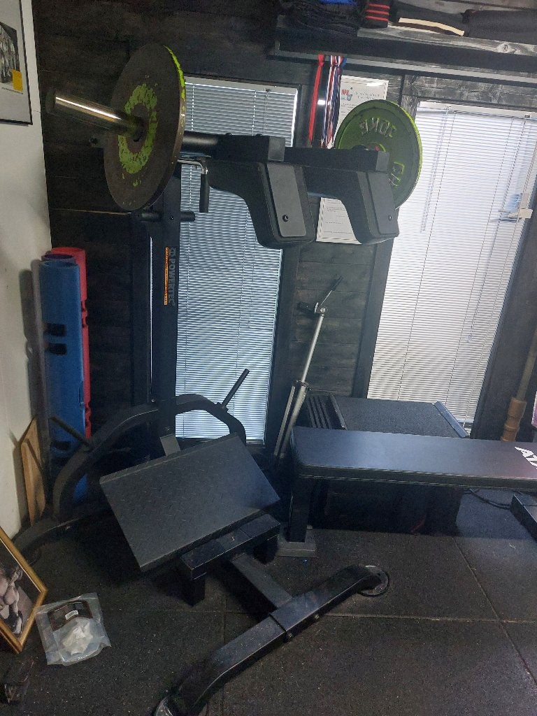squat machine, Ophalen, Krachtstation, Zo goed als nieuw, Metaal