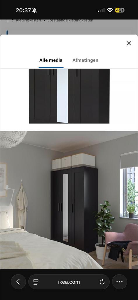 Ikea BRIMNES 3 deurs, Huis en Inrichting, Ophalen, 100 tot 150 cm, Zo goed als nieuw, 150 tot 200 cm