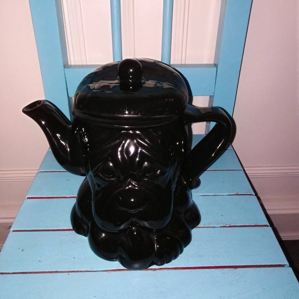 Droopy the dog theepot zwart vintage, Ophalen