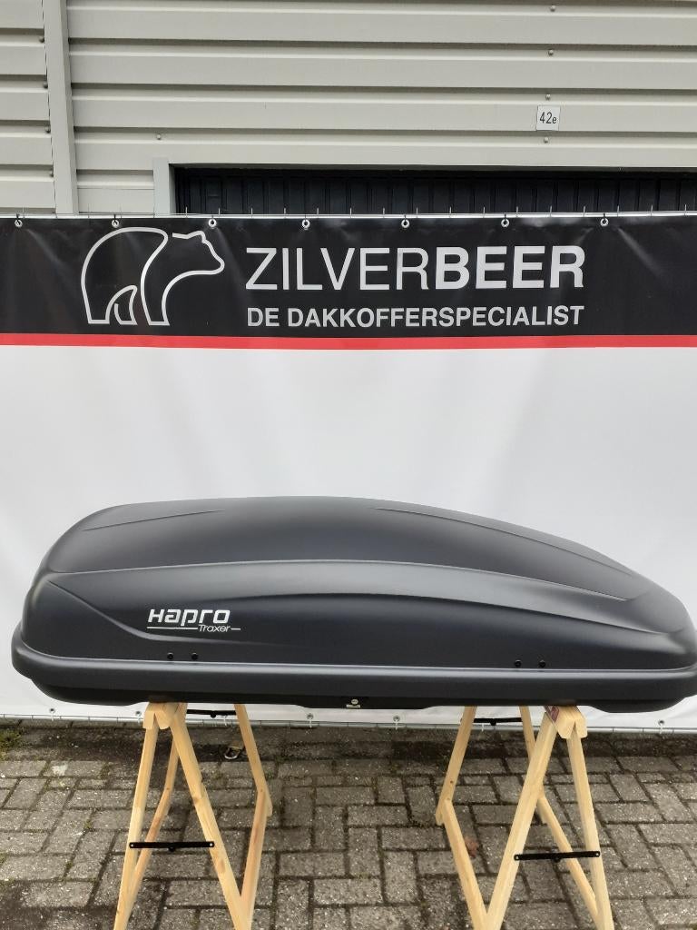 Te huur: Hapro Traxer 8.6 Skibox + Thule Dakdragers, Auto diversen, Dakkoffers, Ophalen, Zo goed als nieuw
