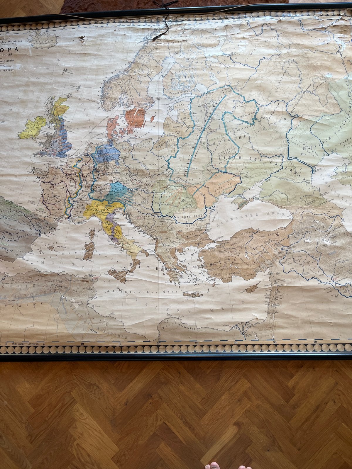 Vintage Landkaart Europa - Großer Historischer Wandatlas, Voor 1800, Europa Overig, Landkaart, Ophalen