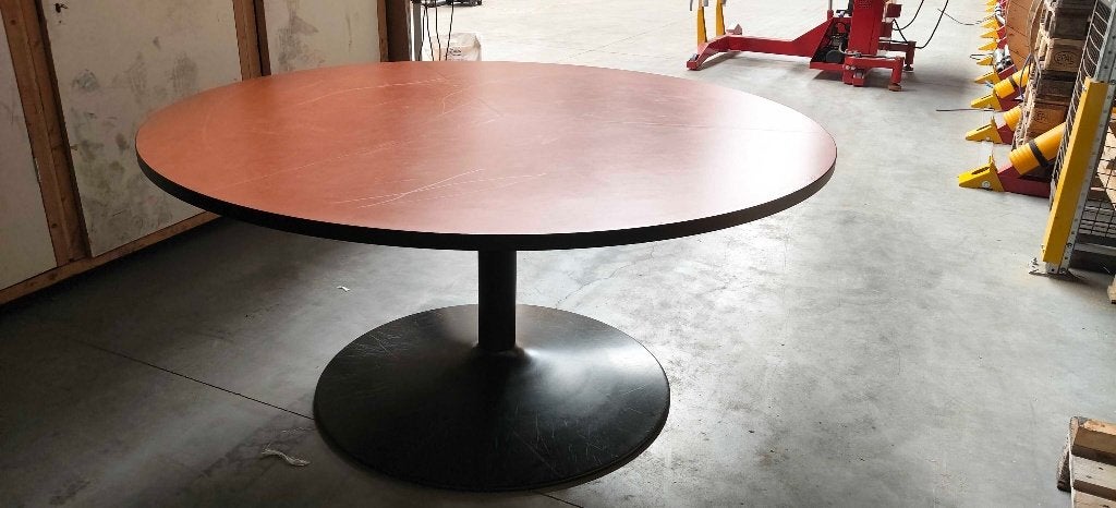Ronde tafel met stoelen, Huis en Inrichting, Tafels | Eettafels, Ophalen, Overige materialen, Gebruikt, 150 tot 200 cm