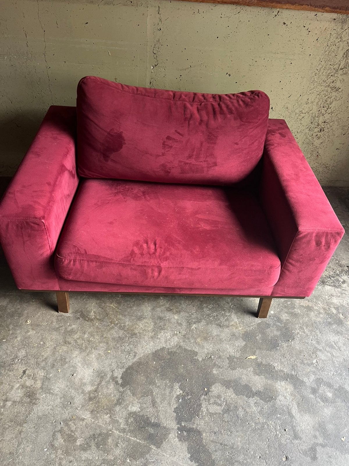 Roze mini bank van de whekamp, Ophalen, Hout, Gebruikt, Tweepersoons