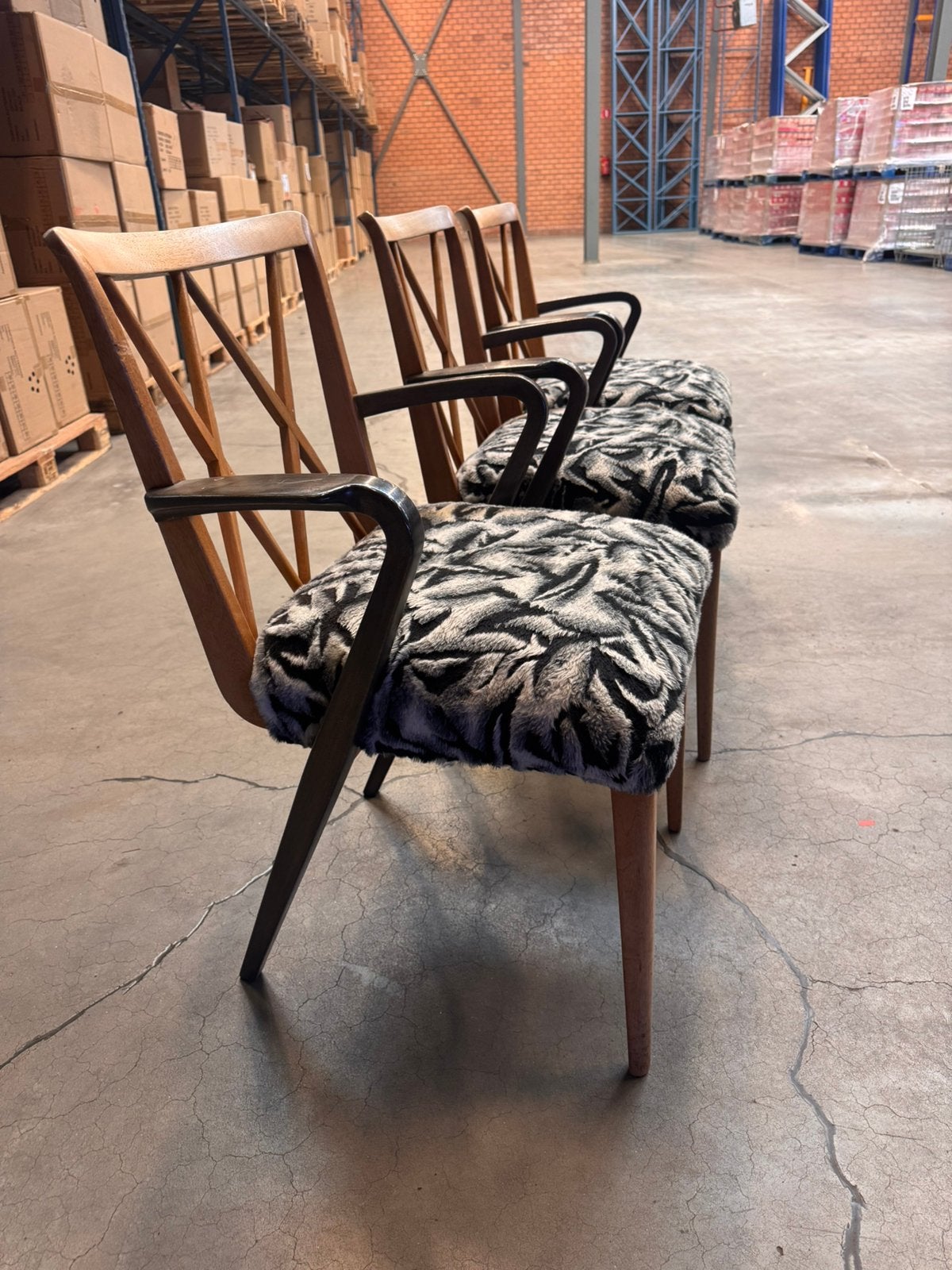 Stoelen met print 4x, Ophalen, Gebruikt, Vier
