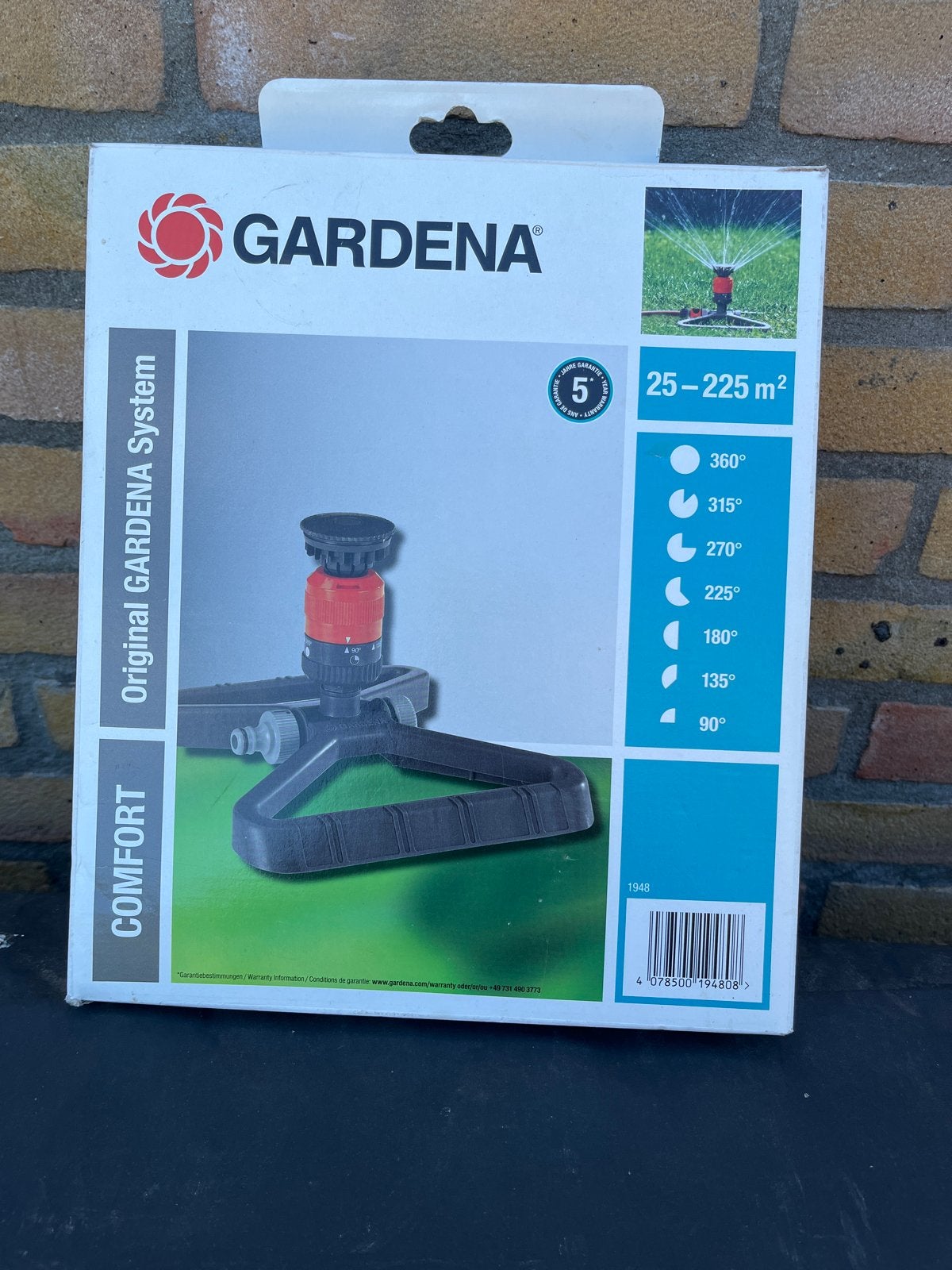 Gardena Comfort Cirkelsproeier 25-225 m², Ophalen of Verzenden, Nieuw, Cirkelsproeier