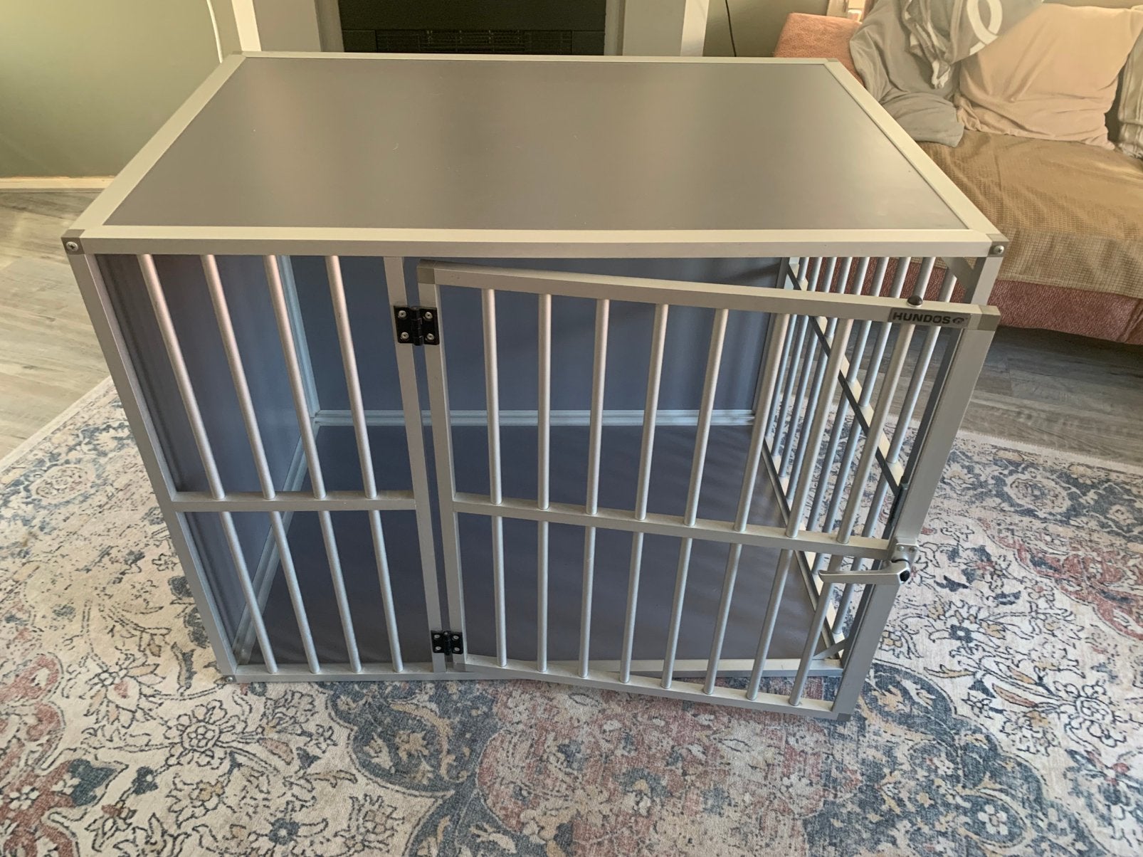 Aluminium Hondenbench Hundos kleur zilver, Dieren en Toebehoren, Ophalen, Zo goed als nieuw