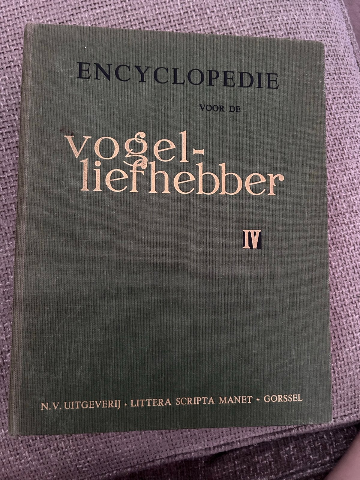 Encyclopedie voor de Vogelliefhebber - Deel IV, Boeken, Ophalen of Verzenden, Gelezen, Dieren, Los deel