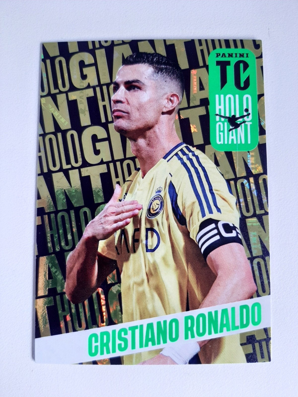Cristiano Ronaldo Holo Giant Panini Top Class Voetbalkaart, Ophalen of Verzenden, Zo goed als nieuw, Buitenlandse clubs, Spelerskaart
