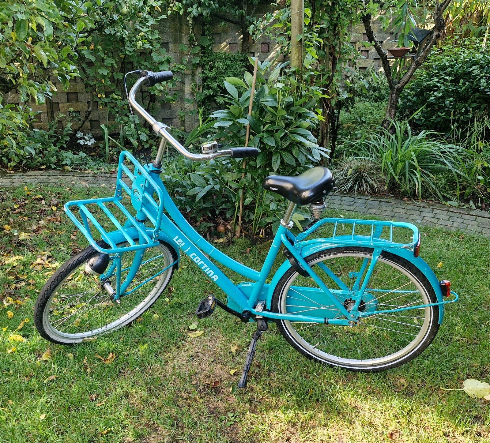 Cortina U4 transportfiets 26 inch - Turquoise, Fietsen en Brommers, Terugtraprem, Gebruikt, Versnellingen, Cortina