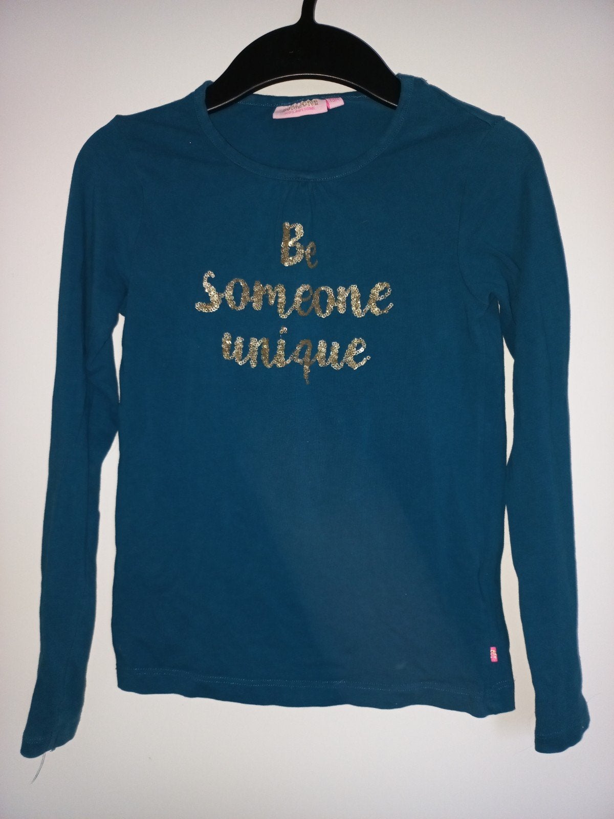 Zeegroene longsleeve van Someone - 134, Kinderen en Baby's, Kinderkleding | Maat 134, Gebruikt, Meisje, Ophalen of Verzenden, Someone