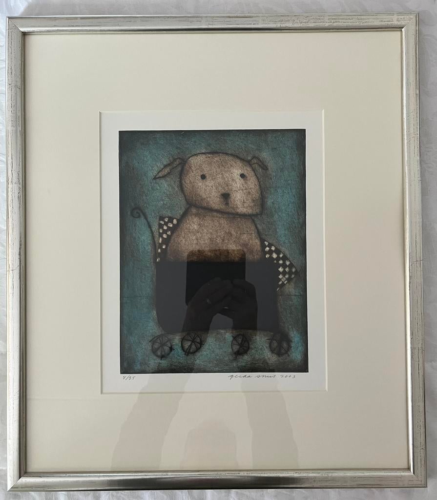 Ets "Max" Gerda Smit 2003 (nr. 4/35), Antiek en Kunst, 2000 tot heden, Dagelijks leven, Ets, 50 cm
