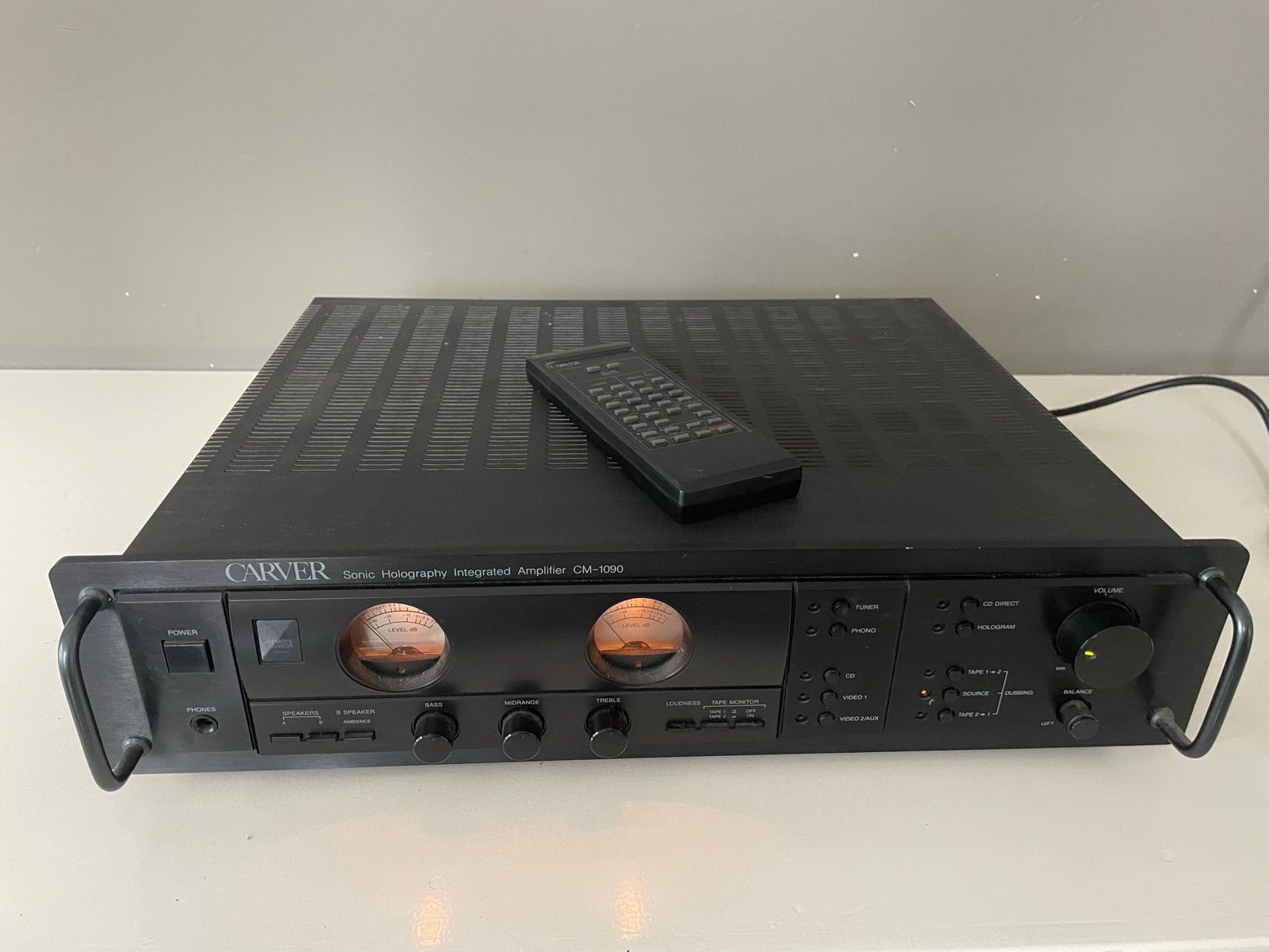 Carver Sonic Holography Integrated Amplifier CM-1090, Gebruikt, 120 watt of meer, Stereo, Ophalen