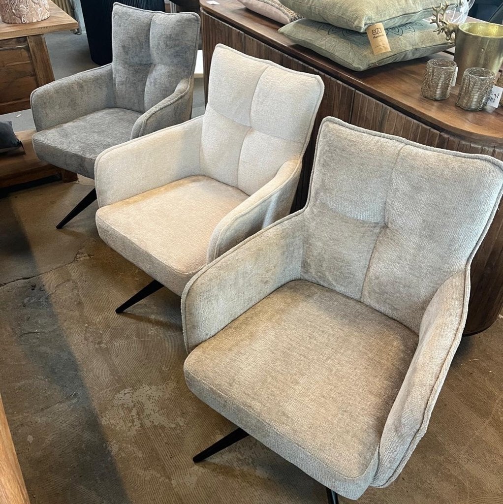 Magazijn Leegverkoop Draai-eetstoelen stof metaal zwart 3 kl, Overige kleuren, Nieuw, Ophalen of Verzenden, Metaal