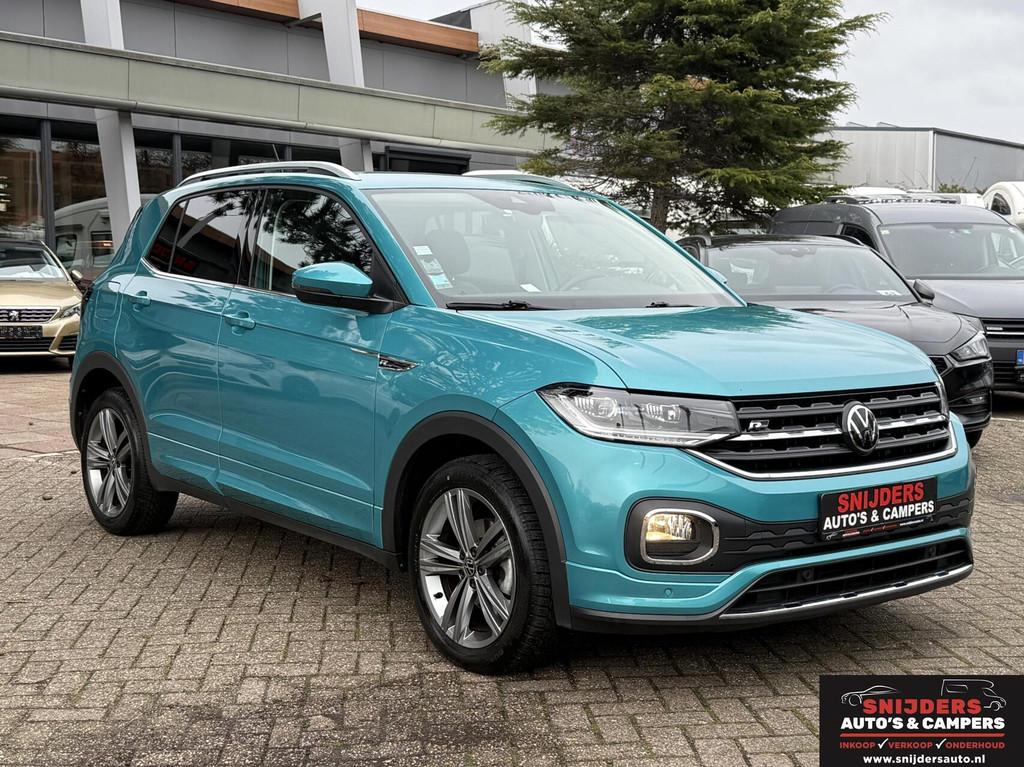 Volkswagen T-Cross 1.0 TSI R-Line virtual dash carplay, Voorwielaandrijving, Gebruikt, Zwart, Met garantie (alle)