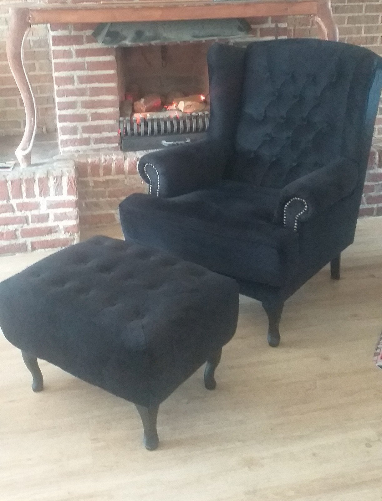 Hele mooie fauteuil met voetenbankje, Ophalen, Zo goed als nieuw, Eenpersoons, Minder dan 150 cm