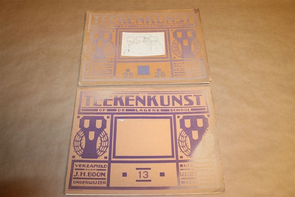 Tekenkunst Op De Lagere School [2 Delen] — ca. 1930, Ophalen of Verzenden, Gelezen