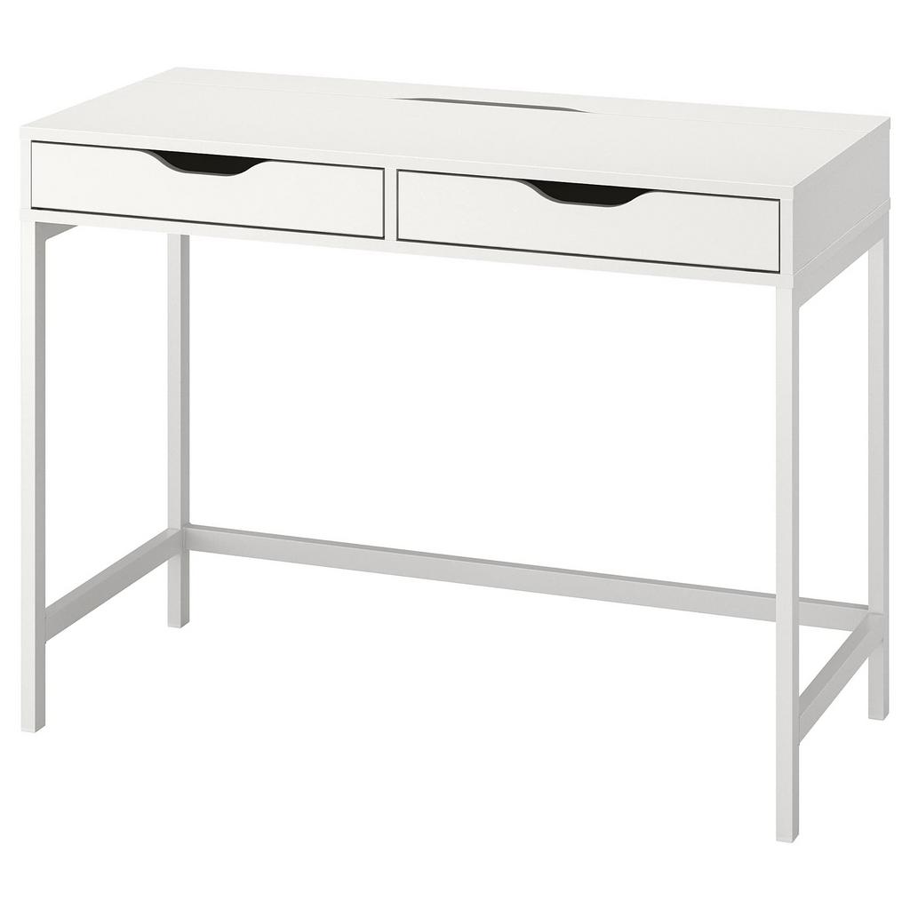 IKEA Malm bureau wit met 2 lades, Huis en Inrichting, Bureaus, Ophalen, Met lades, Spaanplaat of MDF, Zo goed als nieuw