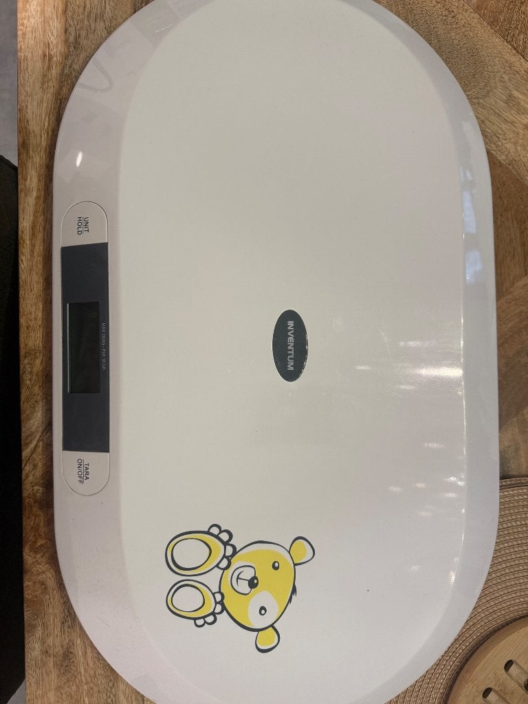 Inventum babyweegschaal met beer design, Witgoed en Apparatuur, Ophalen, Minder dan 10 kg, Personenweegschaal, Fijner dan 1 gram