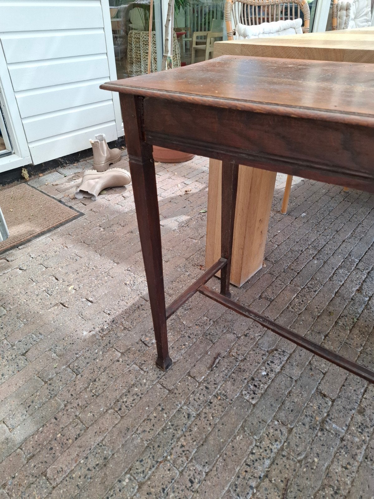 tafeltje, oud, eiken, hal,, Ophalen of Verzenden