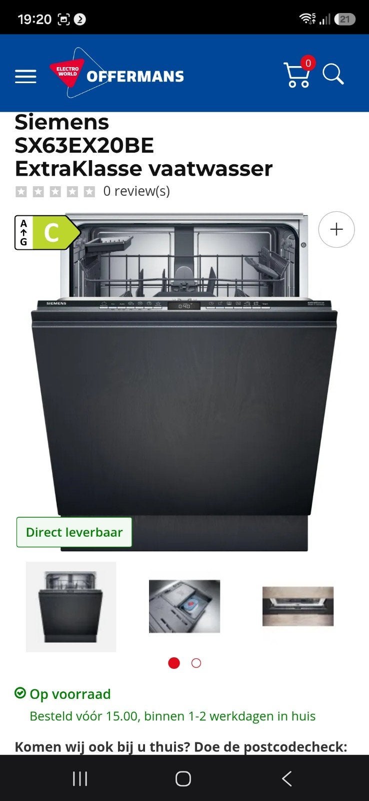 Siemens IQ300 Extra Klasse XXL inbouw vaatwasser, 9 Mnd oud, Witgoed en Apparatuur, Vaatwasmachines, Ophalen, Minder dan 10 liter
