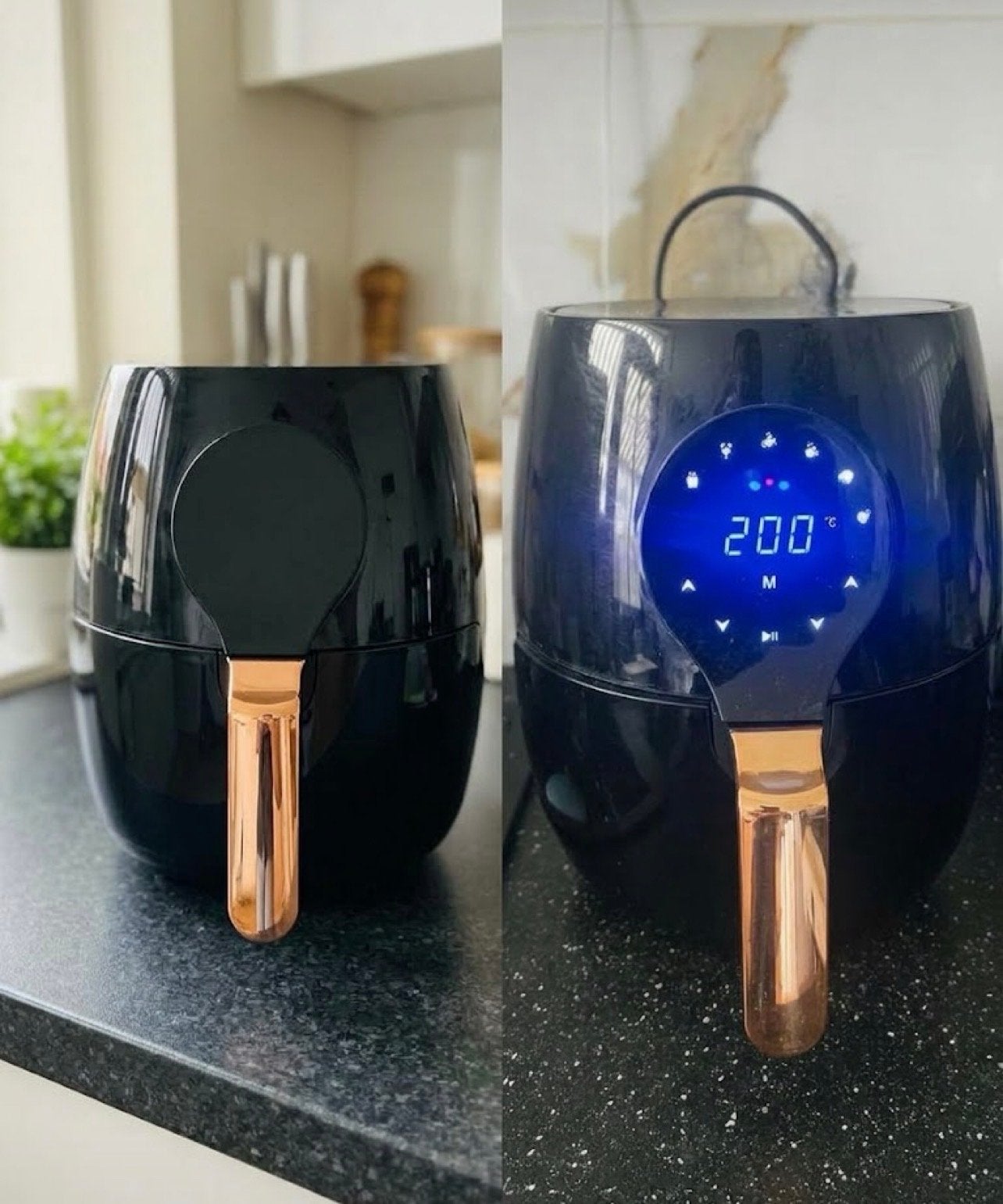 5L Berlinger Haus Airfryer - Zwart met Roségouden accenten, Ophalen, Zo goed als nieuw, Airfryer, 1000 t/m 1499 gram