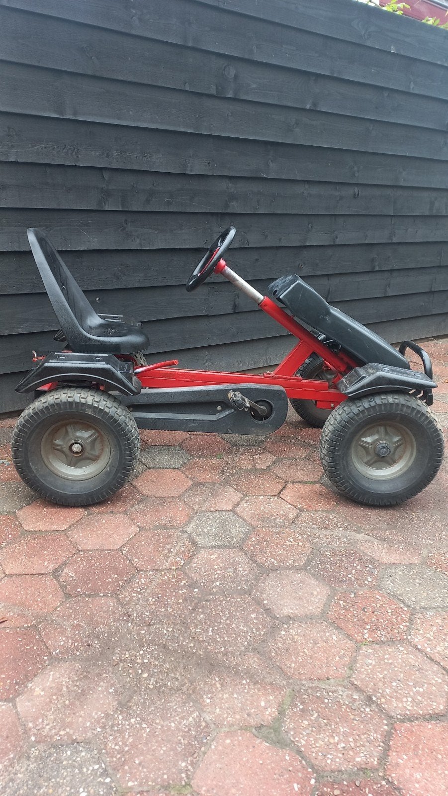 Stoere Mammoet skelter rood/zwart met grote wielen, Ophalen, Gebruikt, Overige merken