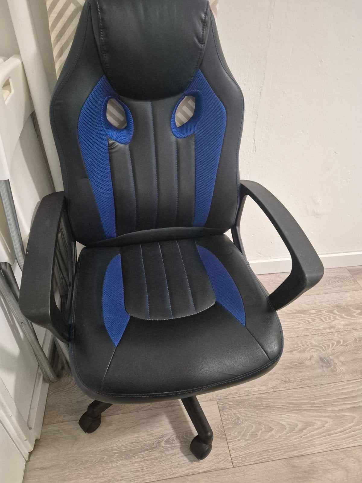 Gaming Bureaustoel Zwart/Blauw, Ophalen of Verzenden