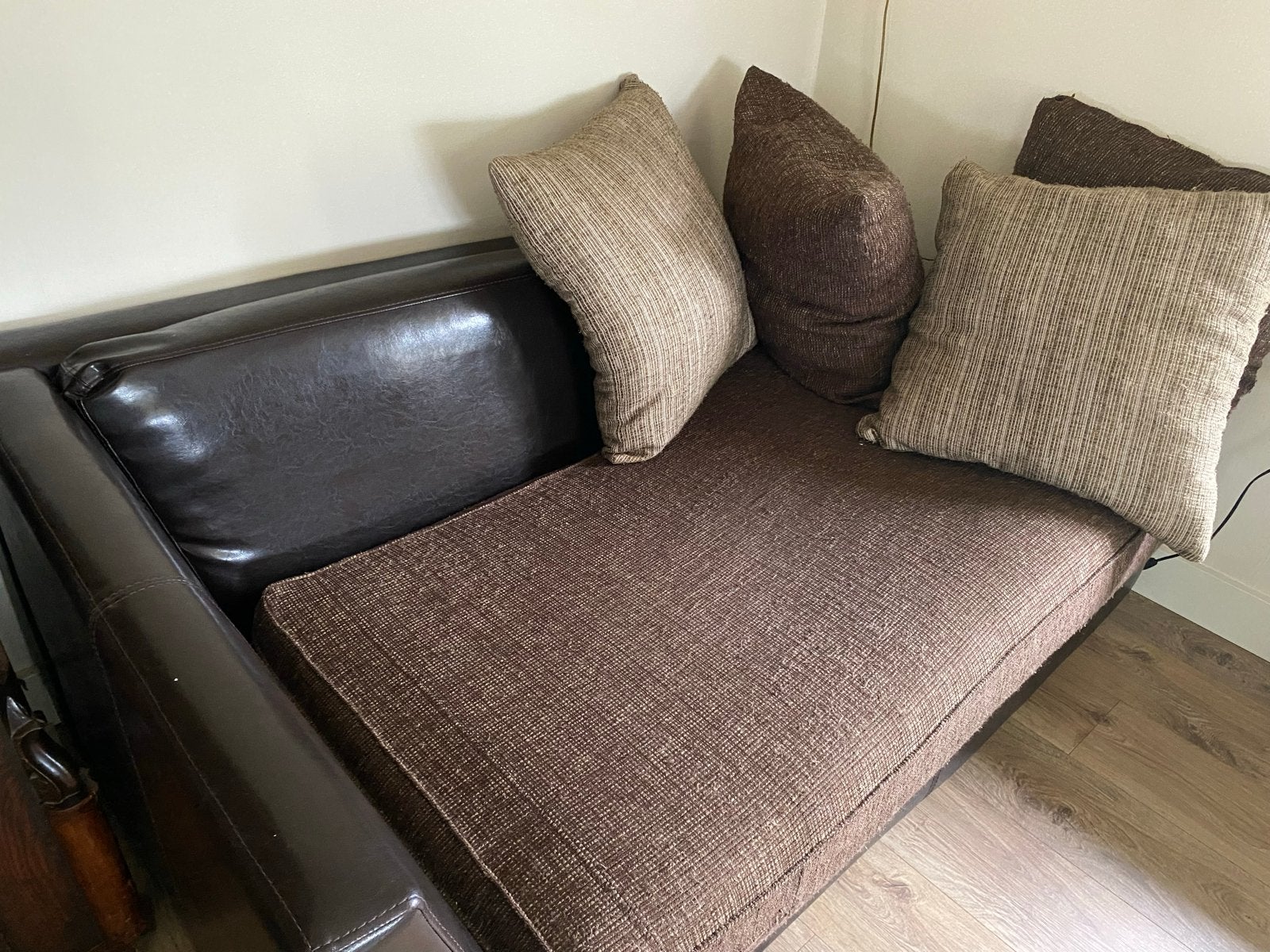 Loungebank met 4 kussens, Ophalen, Gebruikt, 100 tot 125 cm, 150 tot 200 cm