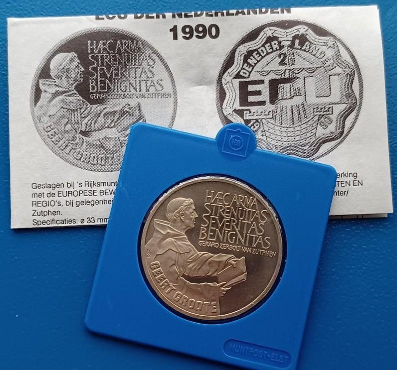 Nederland 2½ ECU 1991 - Erasmus van Rotterdam, Verzenden, Overige materialen, Nederland