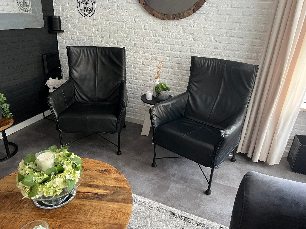 Montis Charly 2 stoelen, Huis en Inrichting, Ophalen, Gebruikt, Twee, Zwart
