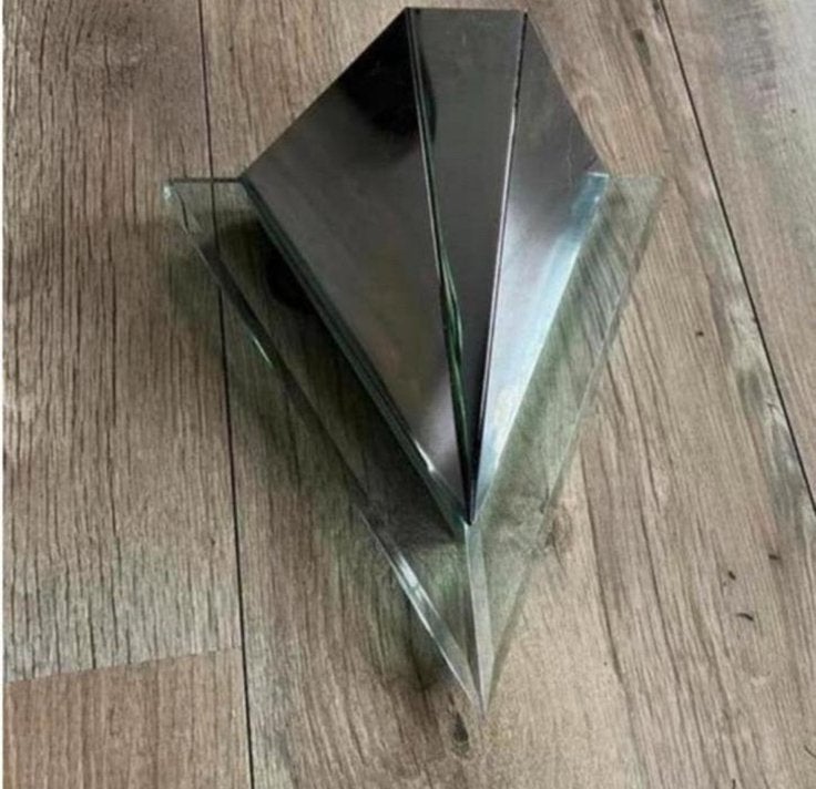 Art deco wandlamp, metaal en plexiglas., Ophalen of Verzenden, Zo goed als nieuw, Metaal