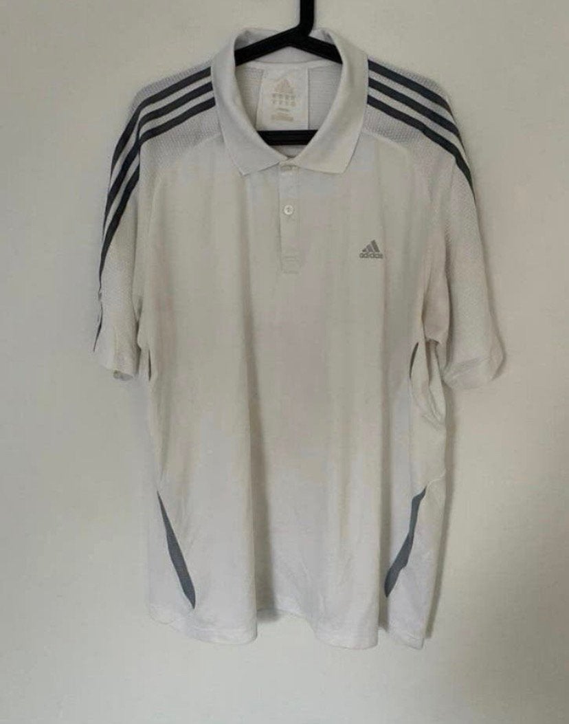 Sport shirt polo heren. adidas, xxl, Verzenden, Wit, Overige maten, Zo goed als nieuw