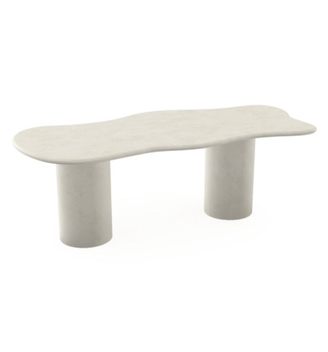 Organische betonlook eettafel, Huis en Inrichting, Tafels | Bijzettafels, Ophalen, Zo goed als nieuw, 75 cm of meer, 60 cm of meer