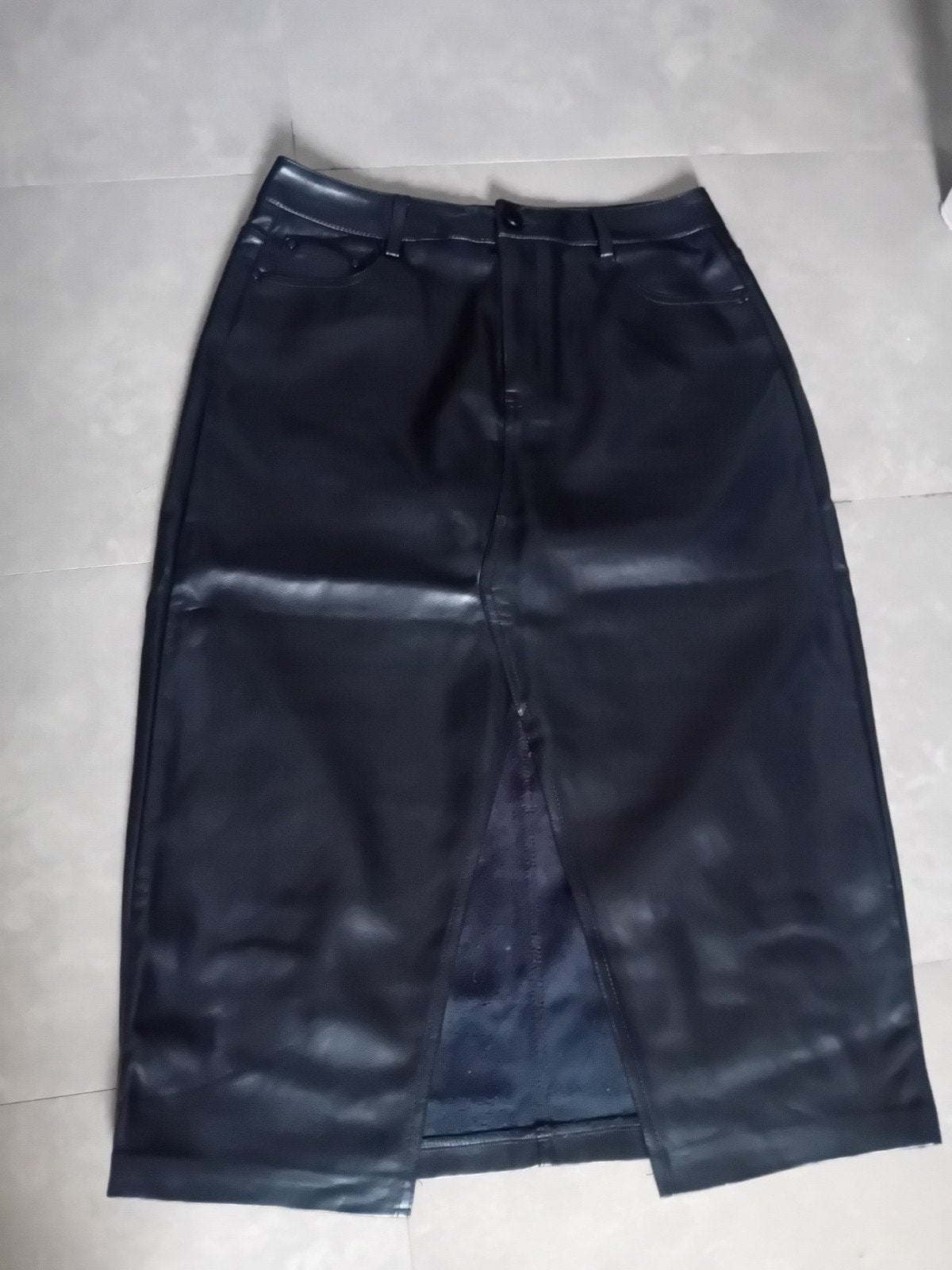 Zwarte Leren Rok - Norfy Premium Collection, Kleding | Dames, Maat 38/40 (M), Zwart, Ophalen of Verzenden, Zo goed als nieuw