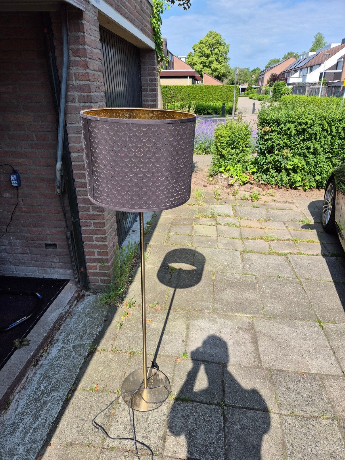 Ikea Nymö vloerlamp, Huis en Inrichting, Lampen | Vloerlampen, Ophalen, Gebruikt, Glas, 100 tot 150 cm