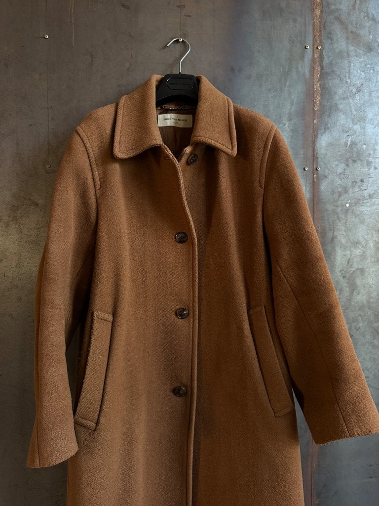 Dries van Noten winterjas, Kleding | Dames, Bruin, Maat 36 (S), Gedragen, Dries van noten