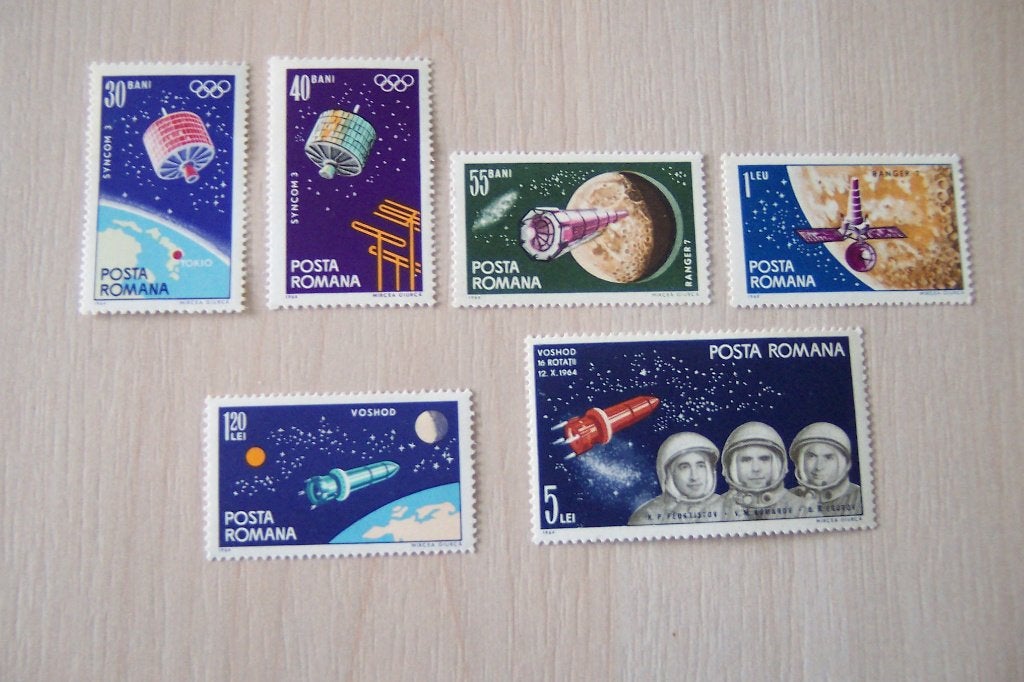 Ruimtevaart Roemenië / Posta Romana, postfris. (4)., Ophalen of Verzenden, Postfris, Overige thema's