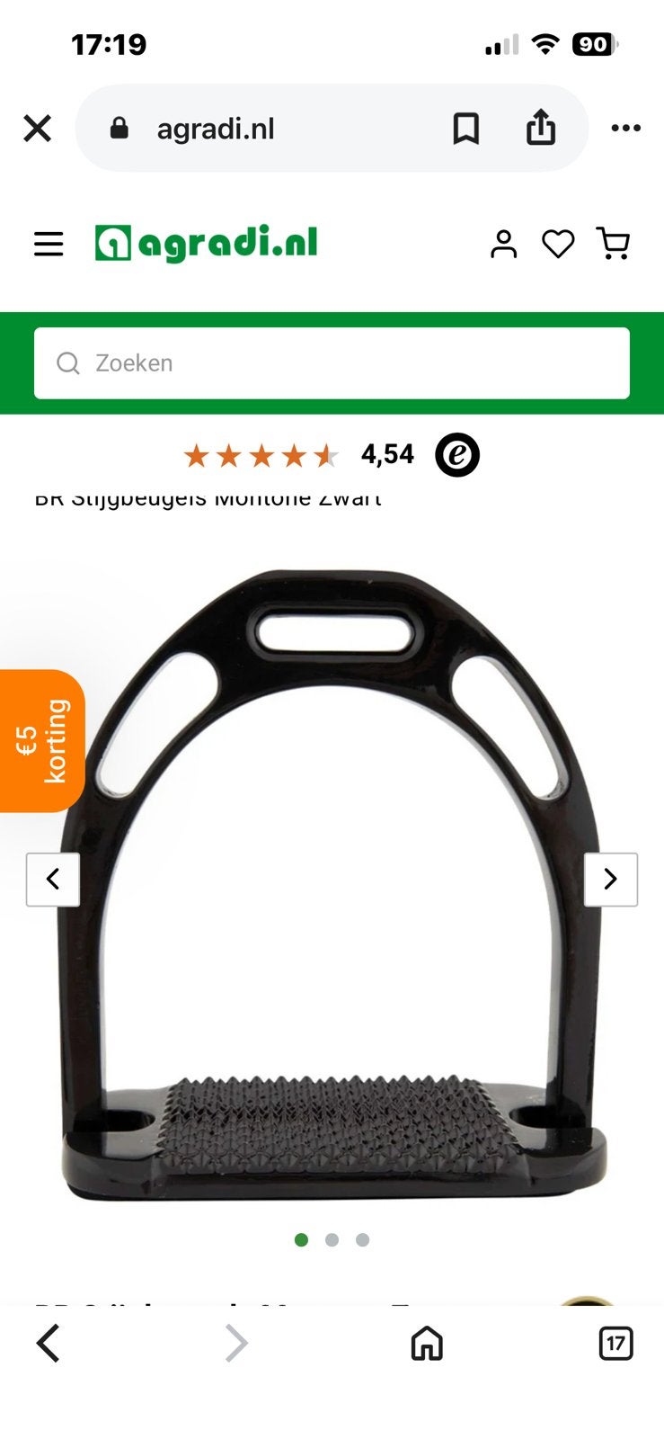 Stijgbeugels BR Montone zwart nieuw, Dieren en Toebehoren, Ophalen of Verzenden, Stijgbeugels, BR, Zwart
