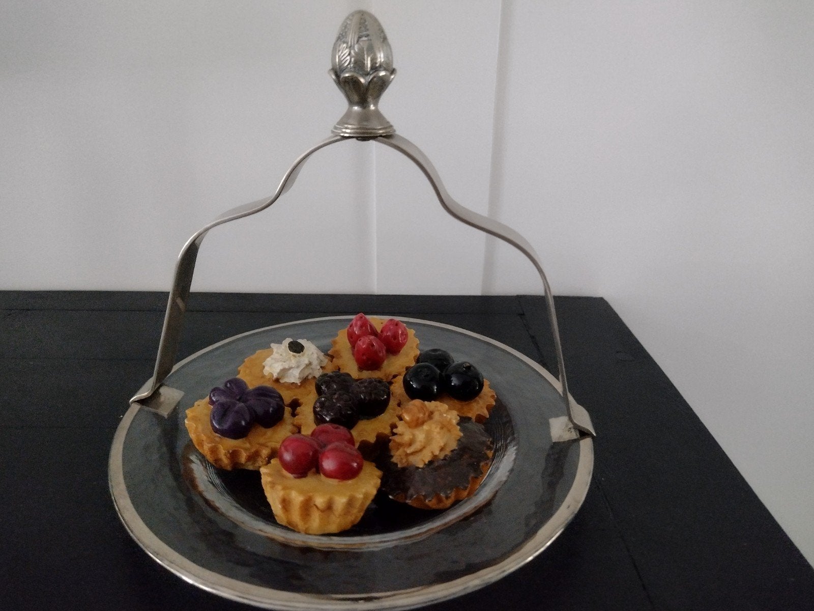 Bonbonnière / Bonbon , verzilverd glas schaaltje, Huis en Inrichting, Ophalen, Glas, Zilver, Landelijk
