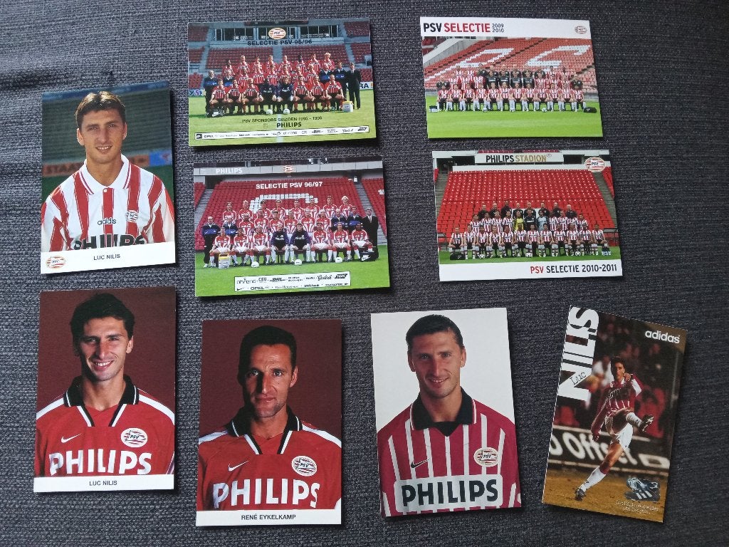 PSV selectiekaarten en spelerskaarten van Luc Nilis, Ophalen of Verzenden, Nieuw, PSV, Spelerskaart