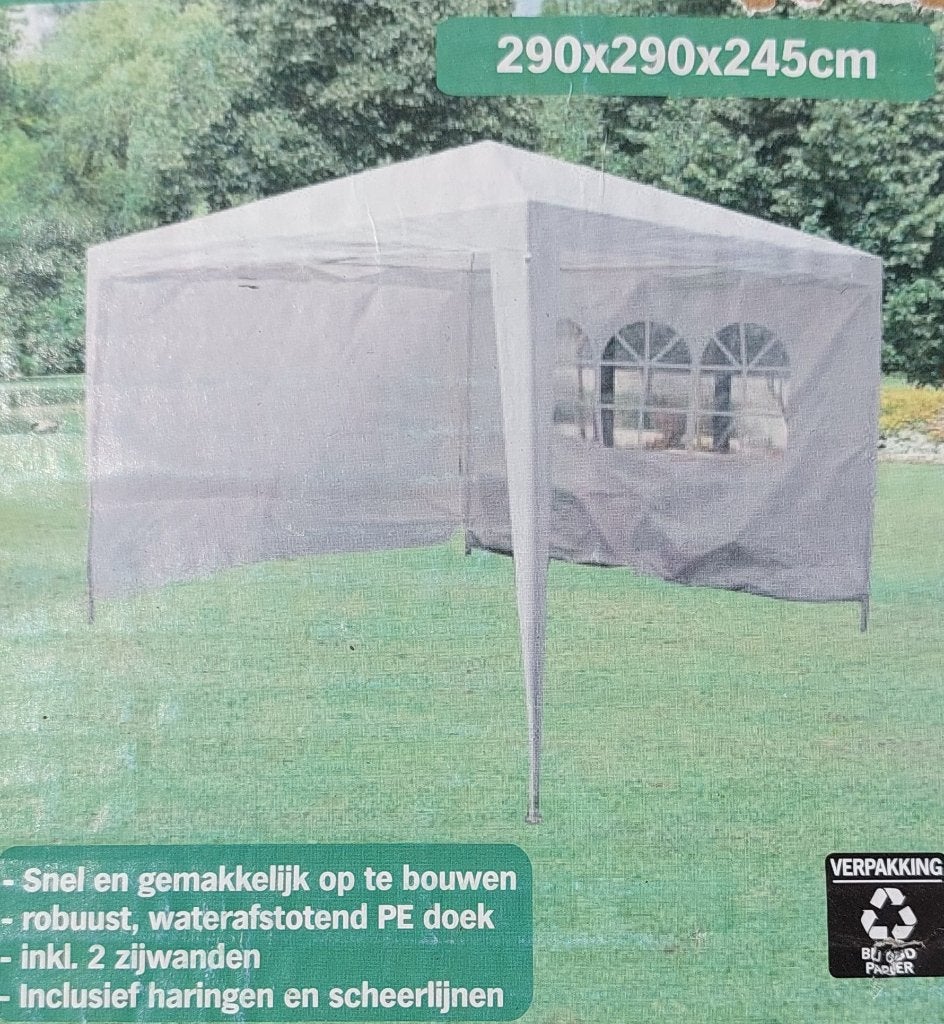 Partytent wit 2x gebruikt, Tuin en Terras, Partytenten, Ophalen, Gebruikt, Partytent, Minder dan 4 meter