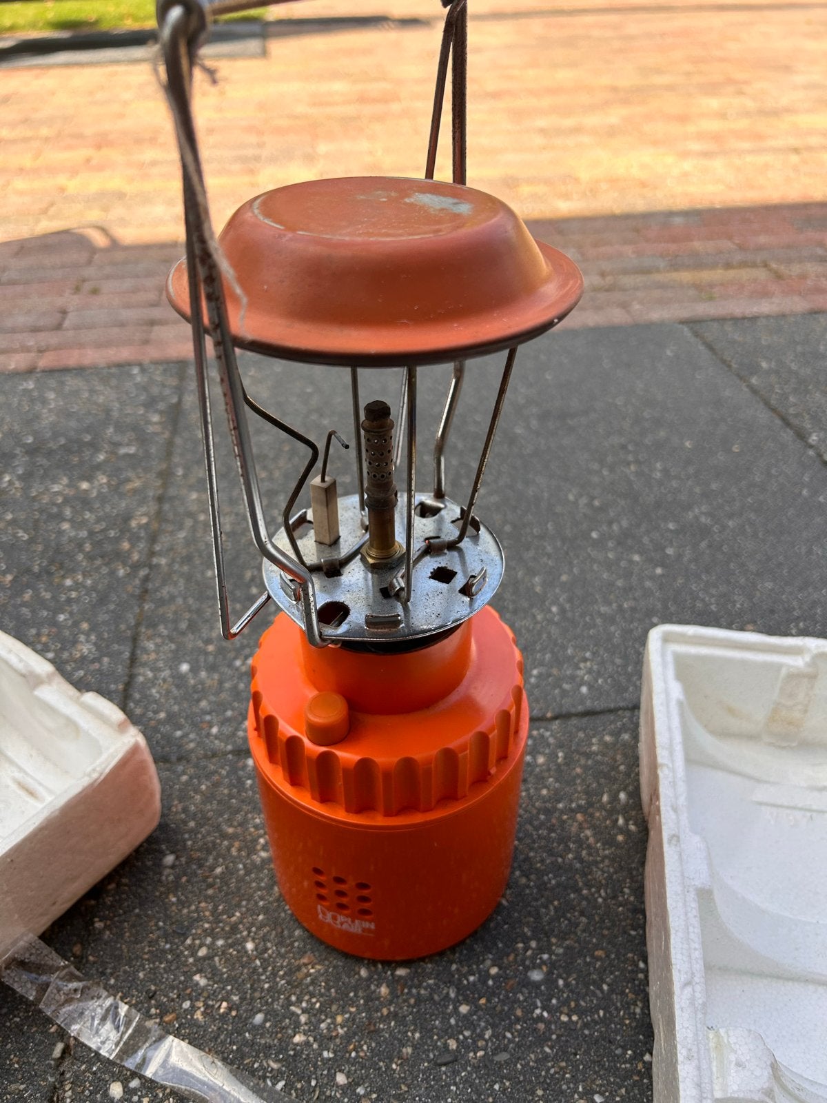 Vintage Plein Air Camping Gasbrander - Oranje, Ophalen of Verzenden, Gebruikt