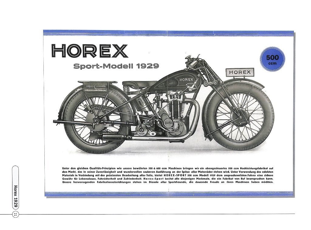 Horex Prospekte 1921-60, Verzenden, Nieuw, Johann Kleine Vennekate, Merk of Model