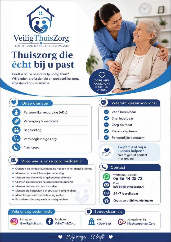 Thuiszorg in Amsterdam & Aalsmeer omgeving, Ophalen of Verzenden, Zo goed als nieuw, Lichaamsverzorging